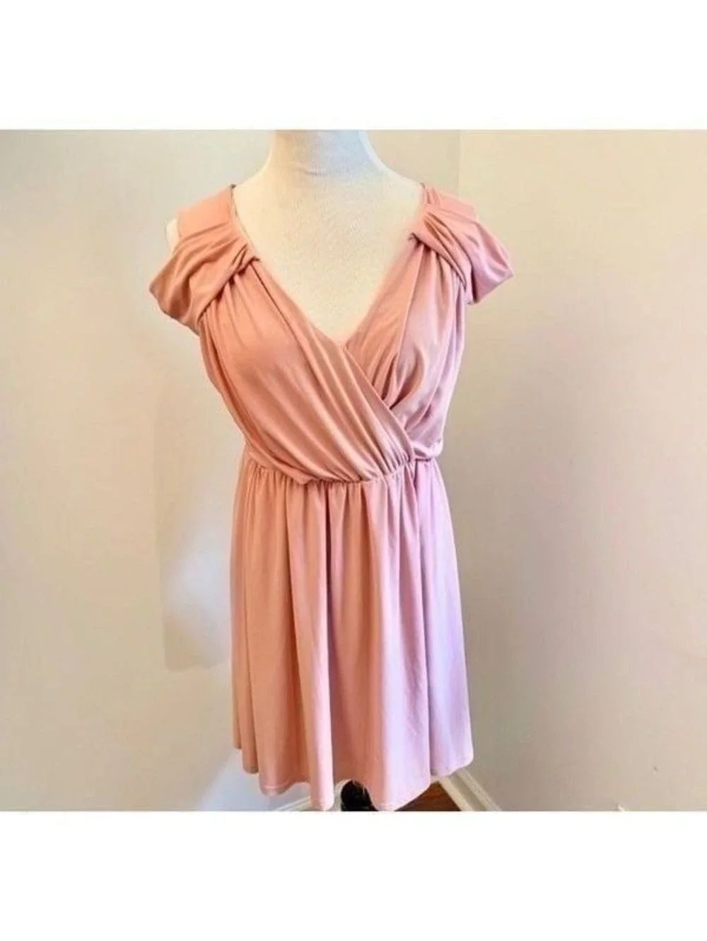 ASOS Pink Surplice Neckline Dress Sz 6